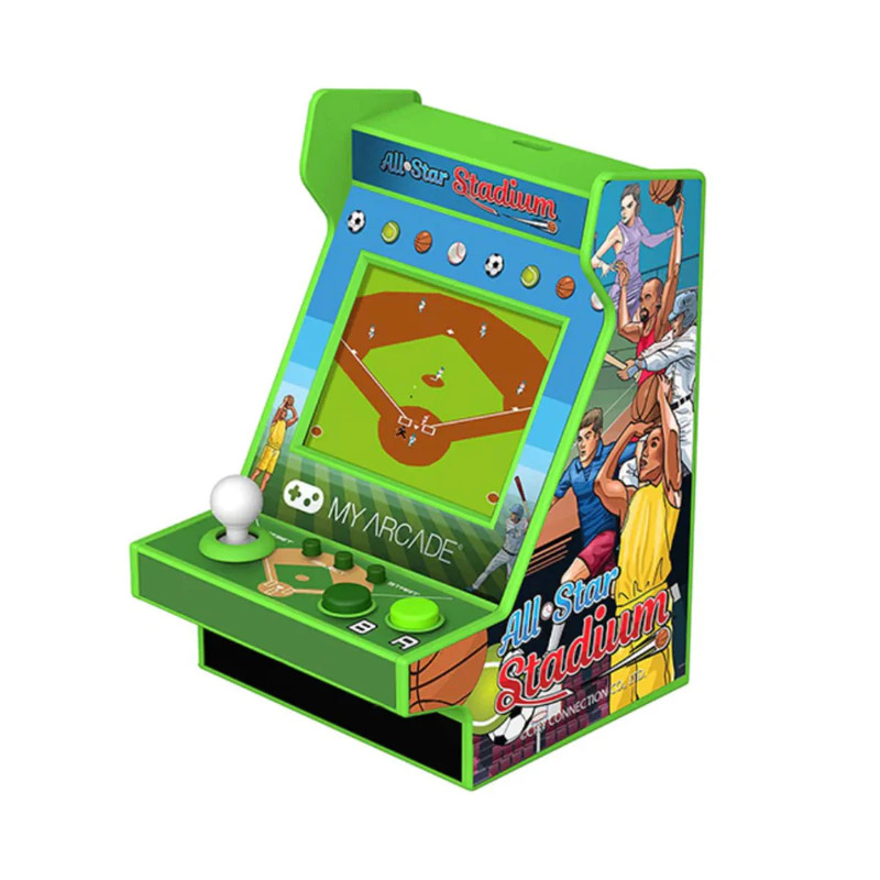 My Arcade All-Star Arena +200 Bonus Games Collectible Retro - Green/White - ماكينة ألعاب